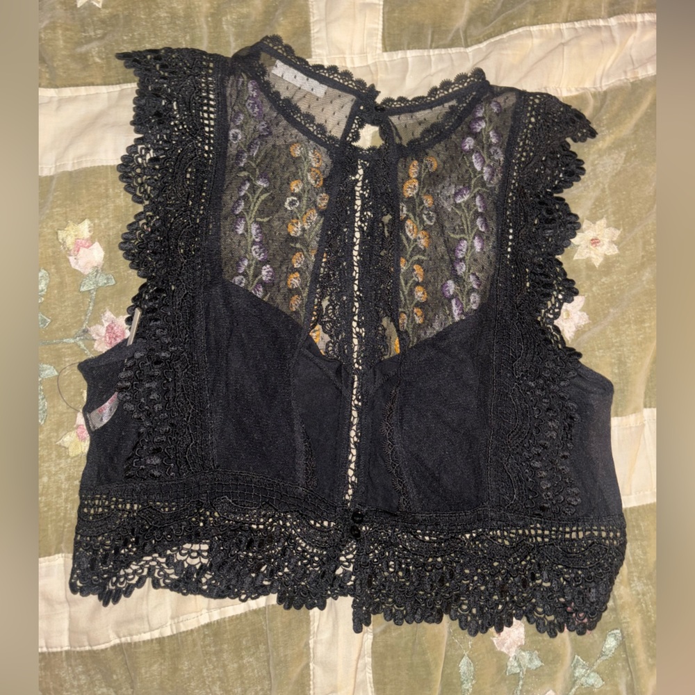 free people lace embroidery top - Picture 2 of 6